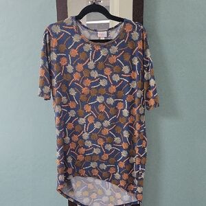 Floral Patterned Tunic Top Lularoe Irma